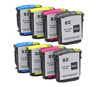 JFGIkLFD Jeu de Cartouches d'encre de Remplacement Compatible avec 82 82XL, Compatible avec Designjet 510 C4911A C4912A C4913A(for 82 2SET)