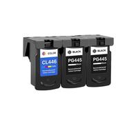 JFGIkLFD Recharge de Cartouche d'encre Compatible avec 445XL 446XL Compatible avec PG-445 CL-446 XL Compatible avec imprimante MX494 2440 2540 2940 2540S IP2840(2BLACK 1COLOR)