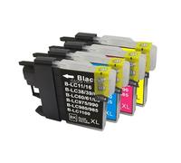 JFGIkLFD Remplacement de Cartouche d'encre Compatible Compatible avec LC11 LC16 LC38 LC39 LC60 LC61 LC65 LC67 LC975 LC980 LC985 LC990 LC1100 Compatible avec imprimante DCP J140W(3 Black)