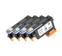 JFGIkLFD Remplacement de tête d'impression Compatible HP70 Compatible avec C9404A C9405A C9406A C9407A Compatible avec Designjet Z2100 Z5200 Z3100 Z3200(1Set - 4Color)