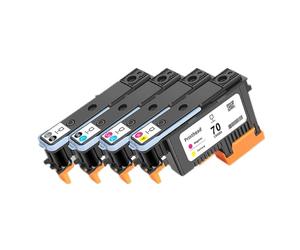 JFGIkLFD Remplacement de tête d'impression Compatible HP70 Compatible avec C9404A C9405A C9406A C9407A Compatible avec Designjet Z2100 Z5200 Z3100 Z3200(1Set - 4Color)