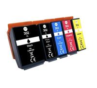 JFGIkLFD Remplacement des Cartouches d'encre 302XL avec Puce de Mise à Niveau T302XL Compatible avec Les imprimantes XP-6100 XP-6000 Solution d'encre Compatible en Paquet de 5