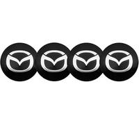 JFJIX 4 Pièces Autocollants de Capuchon de Roue pour Mazda CX-5 2012-2017 56mm, Décoratio Stickers Enjoliveurs Capuchons Caps Accessoires avec Logo