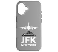 JFK Airport New York City Airplane atterrissage sur Piste Coque pour iPhone 16