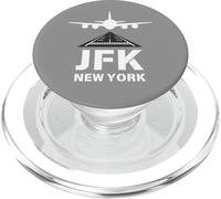 JFK Airport New York City Airplane atterrissage sur Piste PopSockets PopGrip pour MagSafe