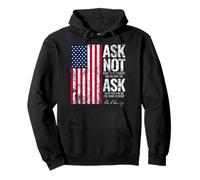 JFK John F. Kennedy Impression vieillie « Ask Not Quote » Sweat à Capuche