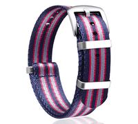 JFMANMSDS Bracelets de montre en nylon OTAN G10 Premium Ballistic Multicolore Bracelets de montre de rechange, taille 18 mm 20 mm 22 mm 24 mm, avec boucle en acier inoxydable argenté pour hommes et