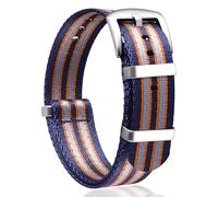 JFMANMSDS Bracelets de montre en nylon OTAN G10 Premium Ballistic Multicolore Bracelets de montre de rechange, taille 18 mm 20 mm 22 mm 24 mm, avec boucle en acier inoxydable argenté pour hommes et