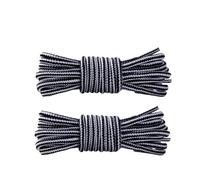 JFNKLFG 4 paires de lacets sport plein air, baskets rondes à rayures, bottes, longueur 70cm/90cm/120cm/150cm Für Wander- und Arbeitsstiefel(White black,120cm)