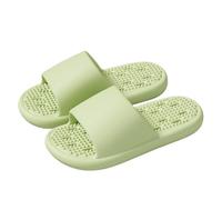 JFNKLFG Claquettes de massage creuses à séchage rapide, chaussures maison douces et légères, antidérapantes Pour la salle de bain ou l'intérieur(Green,38-39)