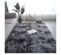 JFNKLFG Descente de Lit Grands Tapis for Salon Moderne, de à Cheveux Longs dans la Chambre Coucher, décoration en Fourrure, Chevet Moelleux(Grey-02,160x200cm)
