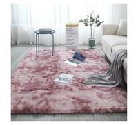 JFNKLFG Descente de Lit Grands Tapis for Salon Moderne, de à Cheveux Longs dans la Chambre Coucher, décoration en Fourrure, Chevet Moelleux(Lotus Root Pink,140x200cm)