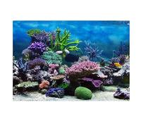 JFNKLFG Fond Aquarium Affiche adhésive 3D en PVC for Aquarium, Autocollant de Fond for réservoir Poissons, arrière-Plan du Monde sous-Marin, océan, mer, Plantes(C,41x122cm)
