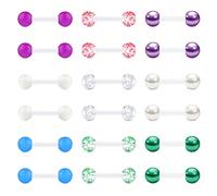 JFORYOU 16G Tragus Boucles D'oreilles Goujons Acrylique Helix Cartilage Piercing Goujons Petit Barbell Piercing Bijoux pour Femmes Hommes