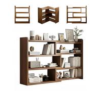 JFOZDM Extensible Bois Bibliothèque, Bibliotheque Enfant à Compartiments Ouverts, Réglable Bibliotheque Livre, Économisez de l'espace, Meuble de Rangement pour Salon, Chambre, Bureau, Couloir