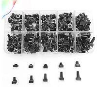 JFQOWCMP Commutateurs Micro-commutateurs 10 modèles 100pcs 6 * Tact Switch Tactile Push Button Kit, Hauteur: 4.3MM ~ 13MM Dip 4P Micro 6x6 Key
