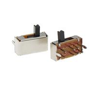 JFQOWCMP Micro Interrupteur 100 pièces SK23D07 8 Broches PCB 3 Positions 2P3T DP3T Interrupteur Coulissant Miniature Bouton latéral SK23D07VG4 poignée Haute 4mm
