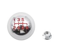 JFRKGMU Pour Civic Pour City,FD2,FN2,EP3,Type R,DC2,DC5,AP1,AP2,S2000,F20C. Pommeau Levier Vitesses Sphérique Aluminium 5/6 Filetage M10*1,5 Pommeau Levier Vitesse Avec Soufflet(6speed Silver)