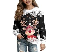 JFSLALL Pull Noel Enfant Gilet De Bebe Garcon Noël Garçon Sweat Fille 8 Ans Ado Moche des Pulls Vetement Ugly Christmas Sweater T Shirt Enfants Renne Sweats