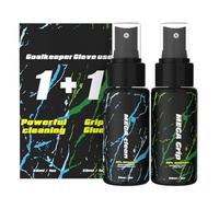 JFSLiF Produit sportif, spray adhésive pour gants de gardien de but, adhésif pour gants de gardien de but certifié MSDS, 30 ml de Gloveglu et 30 ml de nettoyant pour équipements sportifs