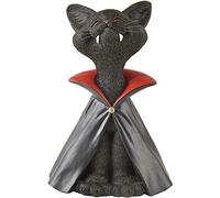 JFSM INC. Lunatique Chat Noir Vampire Dracula Figurine de Collection Mignonne - Collection de Chat Heureux - Décoration d'halloween, Cadeaux d'amant de Chat pour Les Femmes, Cadeaux de Chat Mignon