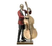 JFSM INC. Statue de contrebasse - Figurine - Collection Jazz Band