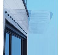 JFUTD Marquise de Porte,Auvent de Porte Aluminium,Auvent de Fenêtre en Polycarbonat UV Protection,Marquise Solaire Abri Banne Entrée Protection,Auvent de Véranda Incurvé,16in/20in(50x180cm/20 x71)