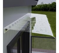 JFUTD Marquise de Porte,Auvent de Porte Aluminium,Auvent de Fenêtre en Polycarbonat UV Protection,Marquise Solaire Abri Banne Entrée Protection,Auvent de Véranda Incurvé,40cm/50cm(50x210cm/20 x83)