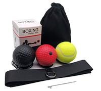 JG R SELECT Balle de boxe réflexe avec bandeau 3 niveaux de difficulté pour réaction, vitesse, agilité, coordination, réflex, compétences de combat pour adulte et enfant