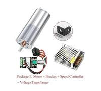 JGA25-370 DC 12V 24V 12RPM-1360RPM Reduction Gear electronic starter Large Torque High Power Worm Gear electronic starter Reversed Gear electronic starter CZAOINCU(24V 1360RPM,Package A)