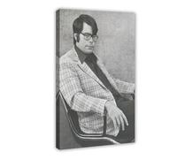JGACBHE Poster sur toile Stephen King dans les années 1970 - Décoration pour chambre à coucher, bureau, chambre - Cadeau - 30 x 45 cm