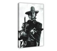JGAIEWC Clint Eastwood Poster sur toile pour décoration murale de salon, chambre à coucher 20 x 30 cm