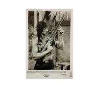 JGAIEWC Poster du film Rambo First Blood Sylvester Stallone sur toile pour décoration de chambre à coucher, bureau, chambre, cadeau (50 x 75 cm)