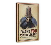 JGAIEWC Poster sur toile de recrutement The League - Décoration pour chambre à coucher, bureau, chambre - Cadeau idéal - 20 x 30 cm