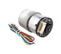 JGB37-520 Encoder DC Geared Motor, 6V 12V 24V with XH2.54-6PIN Terminal Connector, High Torque DIY Electric Lock & Automatic Feeder Gear Motor(24v Motor+bracket,0.076388889)