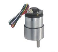 JGB37-520 Moteur à engrenages CC avec encodeur à effet Hall, 12 V, vitesse de rotation réglable 7 à 960 tr/min, couple élevé 25 kg, avant/arrière, pour robots et véhicules de mesure, argent (12 V60)