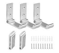 JGCJGG 5 Pcs Patère Porte Manteau Mural, Crochet Mural Porte Manteau Pliant, Porte Manteau Mural Métal Rabattable, Patere Serviette Salle de Bain à Visser, pour Torchon Habit Vestiaire Sac, Argent