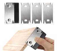 JGCJGG Rabot Bois avec 3 Lame de Rechange, Rabot Placo, Antidérapant Raboteuse Manuelle, Outils de Travail du Bois pour Bois PVC ABS Plaqueuse de Chants(Noir)
