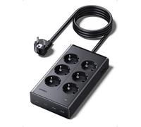 JGD-10 en 1 Multiprise Parafoudre et Surtension 3680W 6 Prise AC 4 USB Bloc Electrique USB C 20W avec Interrupteur Compatible avec iPhone 17 16 15 14 13 Galaxy S25 S24 iPad MacBook Rallonge 1.3M