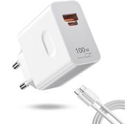 JGD-100W Supercharge Chargeur Rapide et 1M 6A Câble USB C pour Honor 200 Pro 200 Lite Magic7 5 6, 2 Ports PD Chargeur Rapide USB per Honor 90 Smart X6b X7b 70 Lite X8a X7a X6a X8b X7b Magic V2 V3 Pad