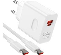 JGD-100W Supercharge Chargeur Rapide pour Honor 200 Pro+ 400 Pro,2 Ports PD Chargeur Rapide avec 6A Câble USB C 1m,Supercharge Chargeur pour Honor Magic8Pro 7Pro 7Lite 6Lite 200 Lite X6b Pad X8a 9