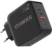 JGD-120 W USB C Chargeur PD 3.0 USB C GAN Adaptateur secteur à 3 ports compatible avec MacBook Pro 16"" 2021, Dell XPS, iPhone 15 Pro Max/Pro/15/14 Pro Max/14, Galaxy S23 Ultra/S23/S22