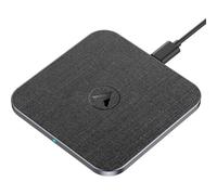 JGD-15W Chargeur Induction, Qi Chargeur sans Fil Rapide pour iPhone 17/16/15/14/13/12/11/Pro Max/XS/XR/X/8, Samsung Galaxy S25/S24/S23/S22/S21/S20/S10/S9, Huawei, Xiaomi, AirPods 2/3/Pro, Cuir Noir