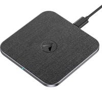 JGD-15W Chargeur Induction, Qi Chargeur sans Fil Rapide pour iPhone 17/16/15/14/13/12/11/Pro Max/XS/XR/X/8, Samsung Galaxy S25/S24/S23/S22/S21/S20/S10/S9, Huawei, Xiaomi, AirPods 2/3/Pro, Cuir Noir