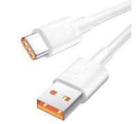JGD-1M Câble de Charge Rapide 6A USB-A vers USB-C Compatible avec Huawei Mate X6/40 Pro/40 Pro+/40 RS/Adapté pour Honor 400/X9d/X9c/90/70 Magic V5/7 Lite/Pad2/V3/V2/VS RSR Blanc