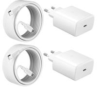 JGD-2-Pack 45W USB C Chargeur Super Charge Rapide pour Samsung Galaxy S25, S24 Ultra, S25+, S23+, S22+, S22, S21, S20 FE, Note20/10+, A55, A73, Tab S9 S8 S10+, Prise Secteur USBC Adapteur avec 2M Câb
