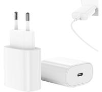 JGD-2 Pack Bloc Chargeur CSB C,Chargeur USB C,20W Secteur Rapide pour for iPhone16/15/15/14/13/12/11/SE/XS/XR/8, iPad Air 5/4,iPad Pro, Galaxy, Pixel,Type C Mural Alimentation Adaptateur Trefard.