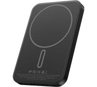 JGD-2025 État Solide Batterie Externe pour Magsafe, Qi2 15W Powerbank Magnétique, Ultra-Fin 0.39"" Chargeur Externe pour iPhone 16/15/14/13 Série, Chargeur Induction sans Fil Rapide 5000 mAh-Noir