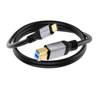 JGD-2m Câble d'imprimante USB 3.0 B, 5Gbps USB type 3.1 C Mâle vers Type B 3.0 Mâle, Câble de Données pour Imprimantes, Scanner, Laptop, PC, Disques Durs Externe, USB 3.0 Hub etc