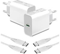 JGD-2Pack 25W Chargeur USB C et Cable pour Samsung Galaxy A55 5G/A25 5G/A16 5G S25 S24 S22 S21 Plus Ultra/S23 FE,A54 A53 A15 A52 A52S A34 A14 A33 A23 A13 A05S Charge Rapide Type C Prise Secteur Mural